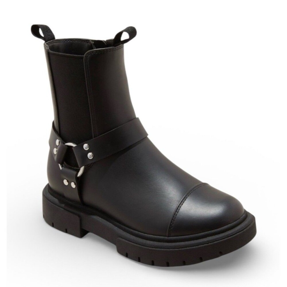 NIB art class Kids' Crosby Harness Moto Boots Black Size 13